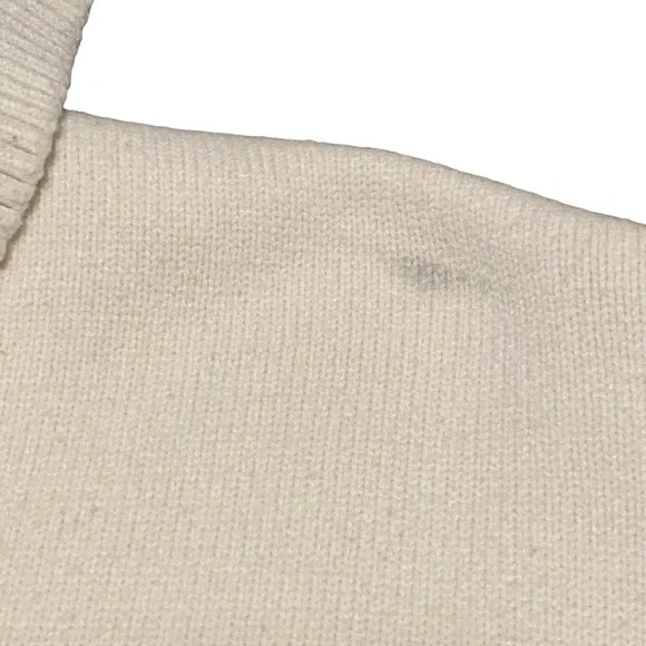 Zara Women's Cream/Navy Striped Sweater - Picture 8 of 8